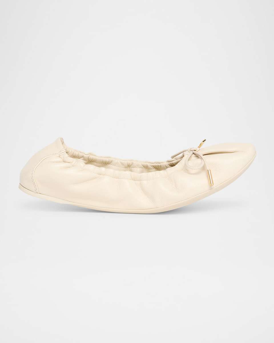Joelle Leather Bow Ballerina Flats